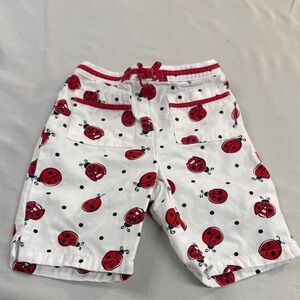 Gymboree - LIKE NEW - Kids Ladybug Print Capris Pants/Shorts - Red and White